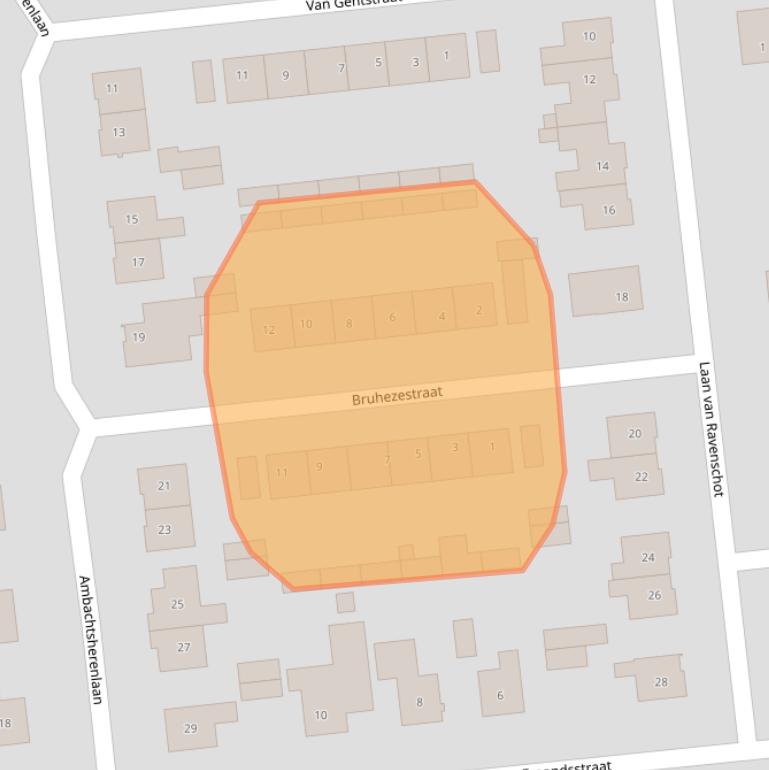 Kaart van postcodegebied 5165CT.