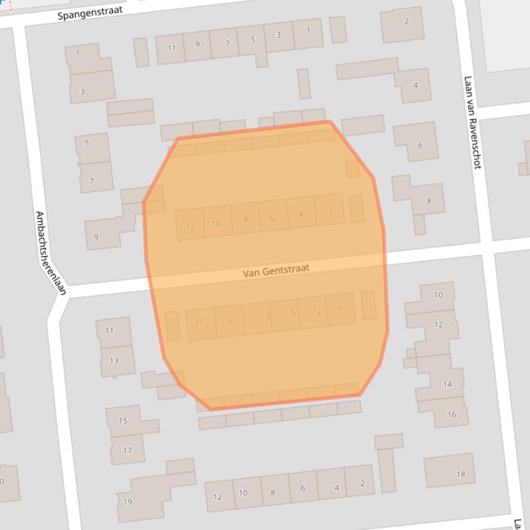Kaart van postcodegebied 5165CV.