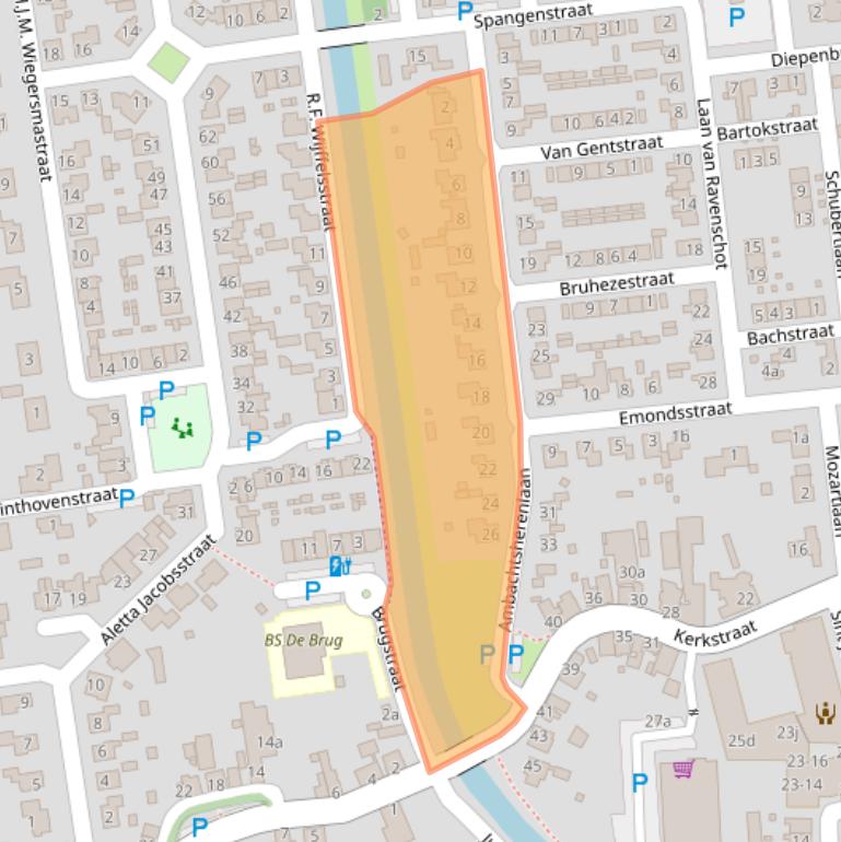 Kaart van postcodegebied 5165CX.