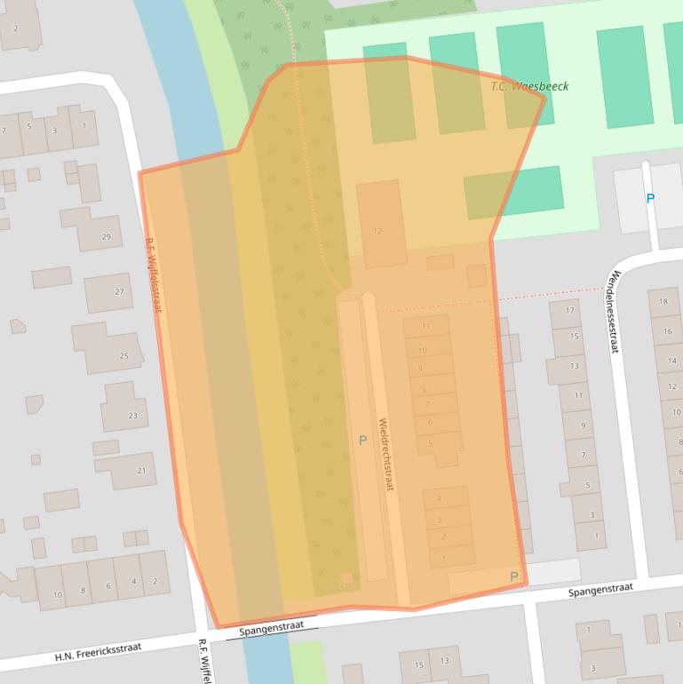 Kaart van postcodegebied 5165EA.