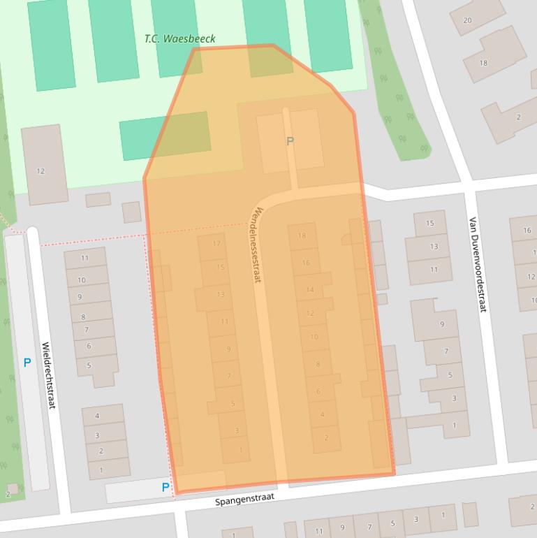 Kaart van postcodegebied 5165EB.