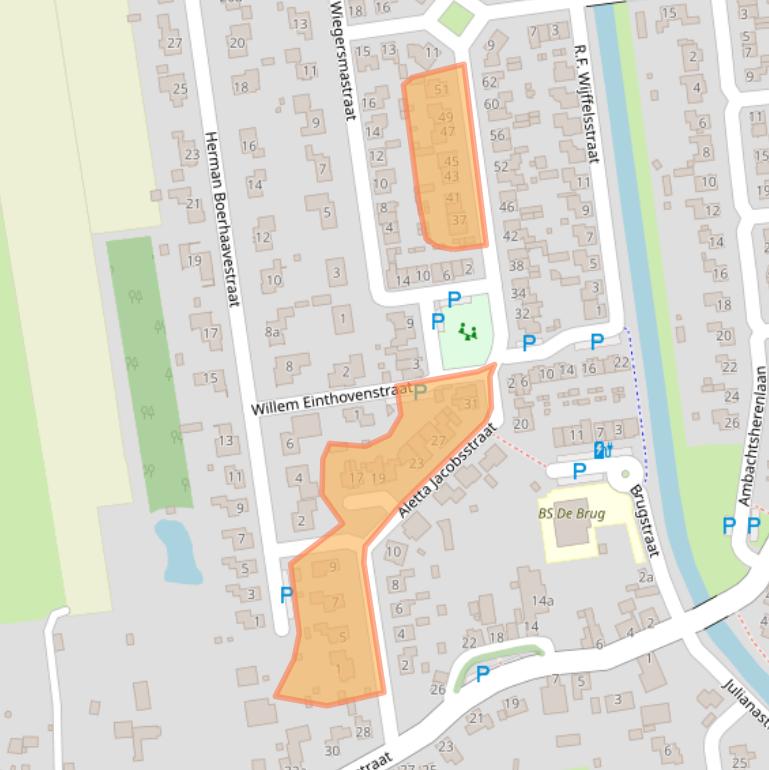 Kaart van postcodegebied 5165EH.