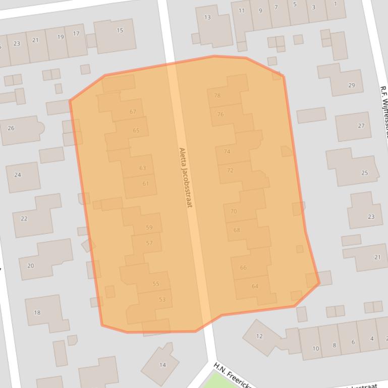 Kaart van postcodegebied 5165EJ.