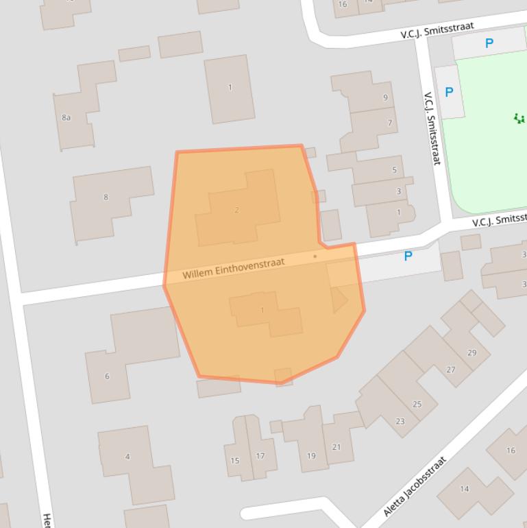 Kaart van postcodegebied 5165EL.