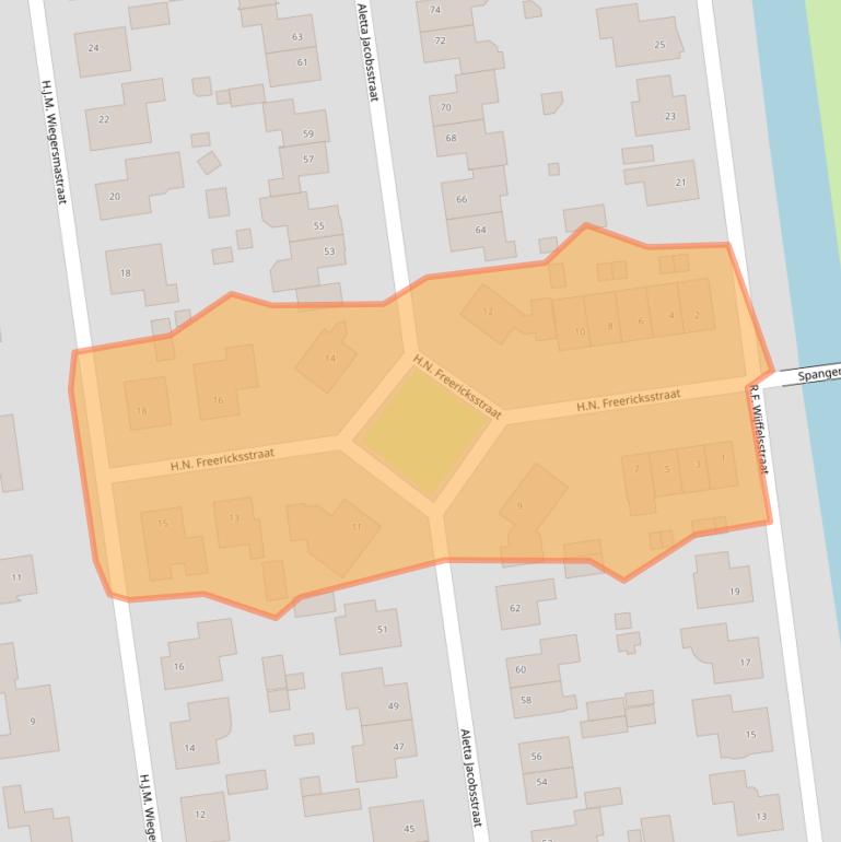 Kaart van postcodegebied 5165ES.