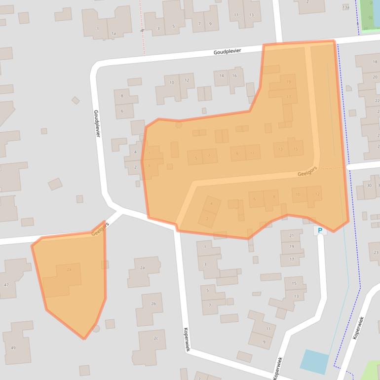 Kaart van postcodegebied 5165KT.