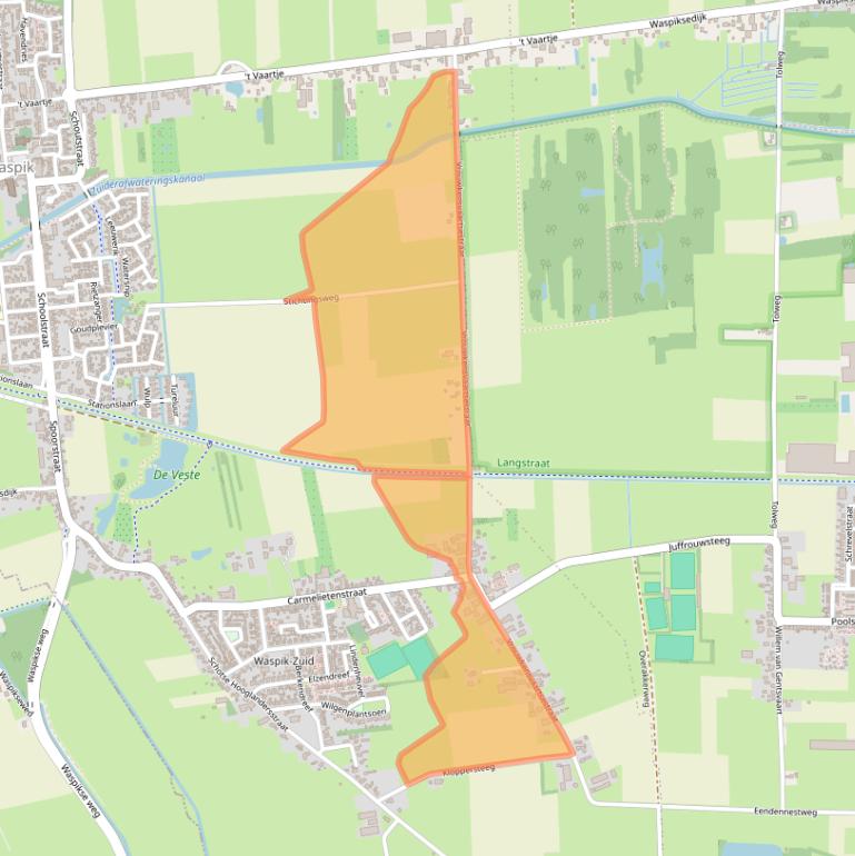 Kaart van postcodegebied 5165NP.