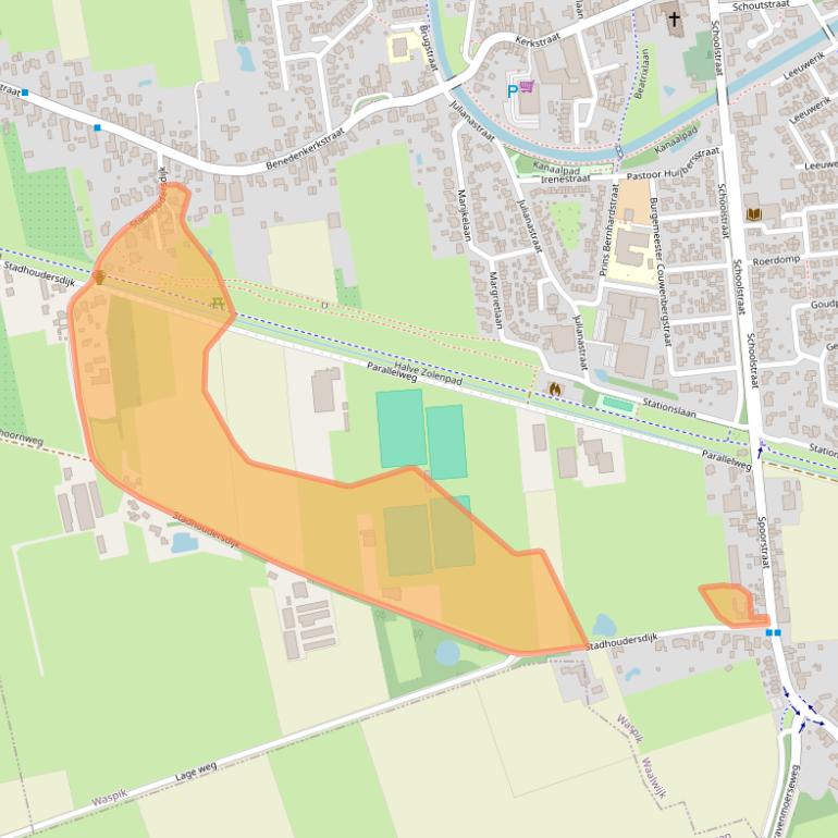 Kaart van postcodegebied 5165RG.