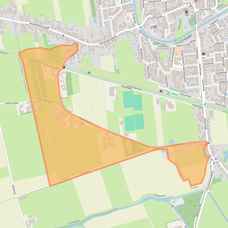 Kaart van postcodegebied 5165RH.