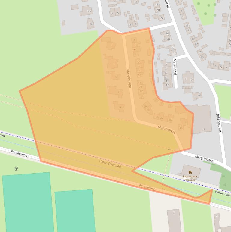 Kaart van postcodegebied 5165TA.