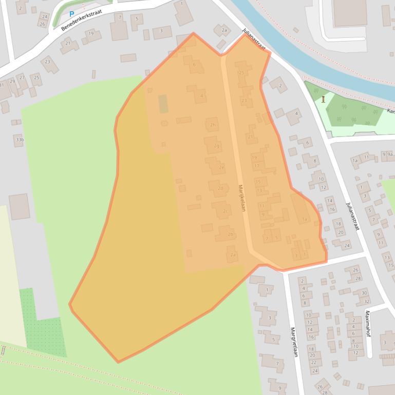Kaart van postcodegebied 5165TB.