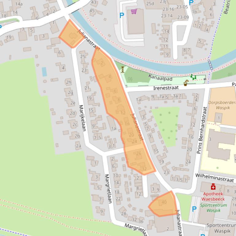 Kaart van postcodegebied 5165TD.