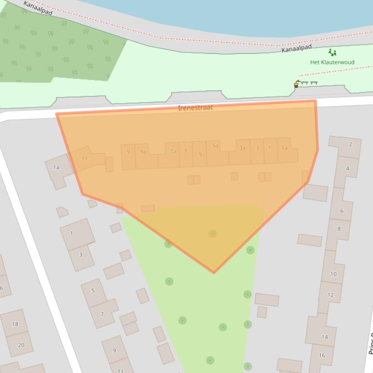 Kaart van postcodegebied 5165TE.