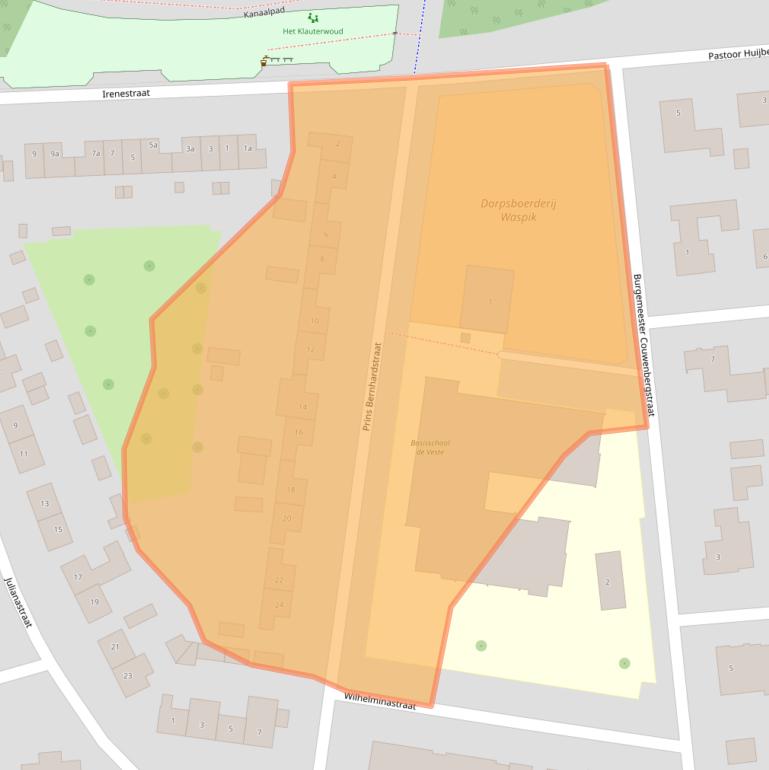 Kaart van postcodegebied 5165TH.
