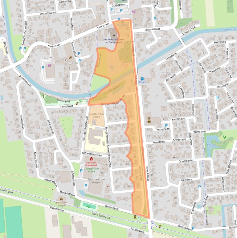 Kaart van postcodegebied 5165TS.