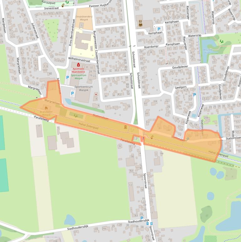 Kaart van postcodegebied 5165TT.