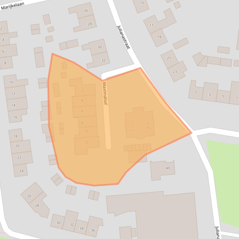 Kaart van postcodegebied 5165TV.