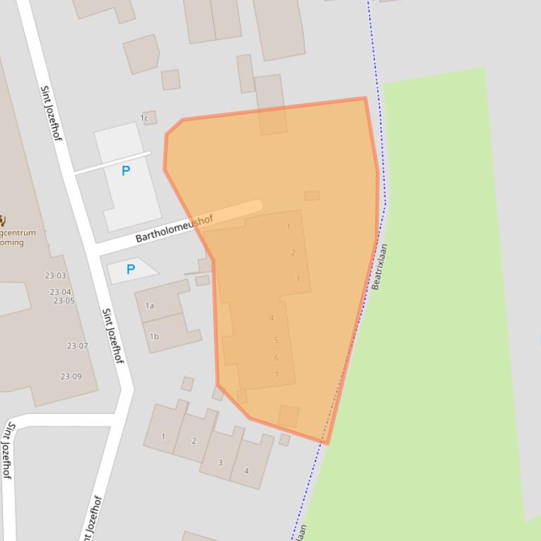 Kaart van postcodegebied 5165TX.