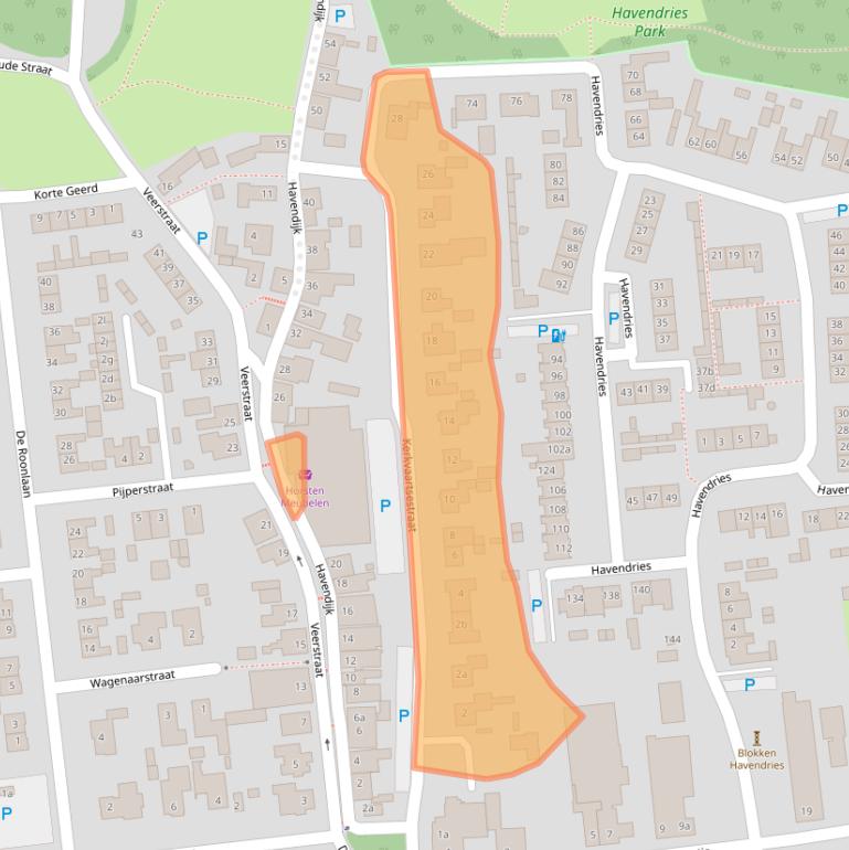 Kaart van postcodegebied 5165VL.