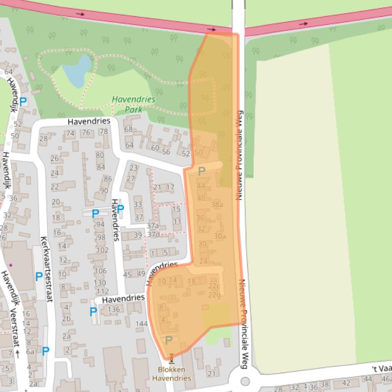 Kaart van postcodegebied 5165VM.