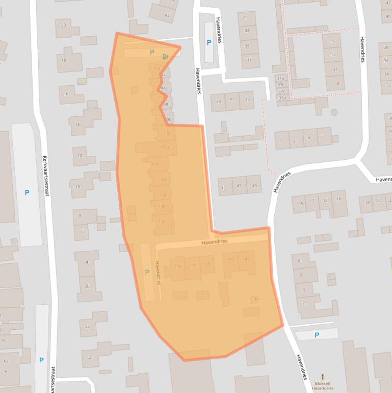 Kaart van postcodegebied 5165VP.