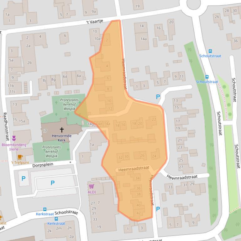 Kaart van postcodegebied 5165VW.