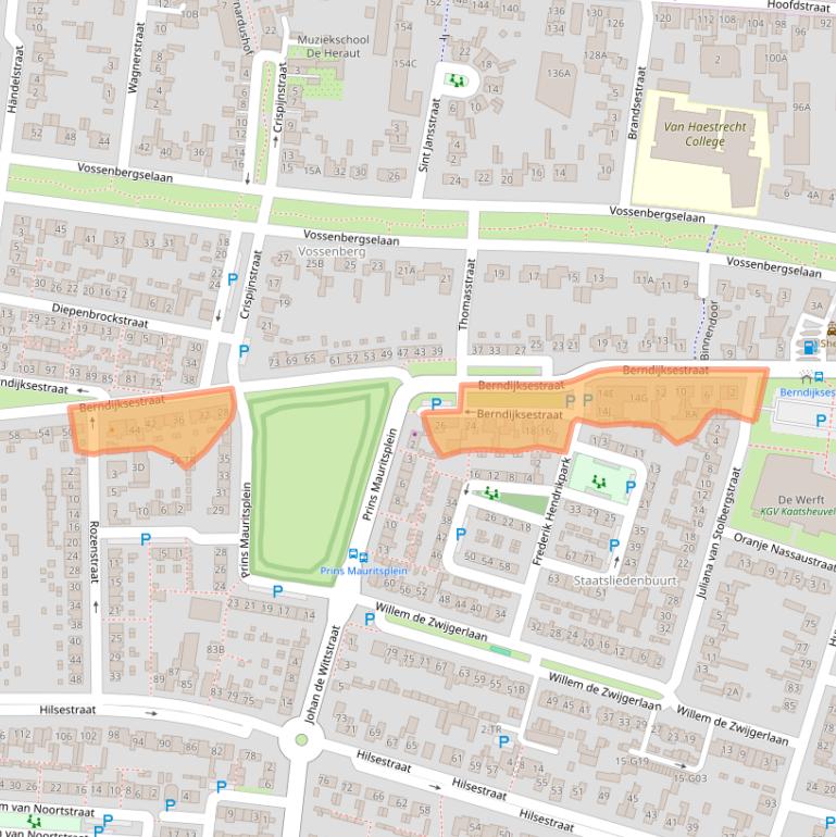 Kaart van postcodegebied 5171BC.