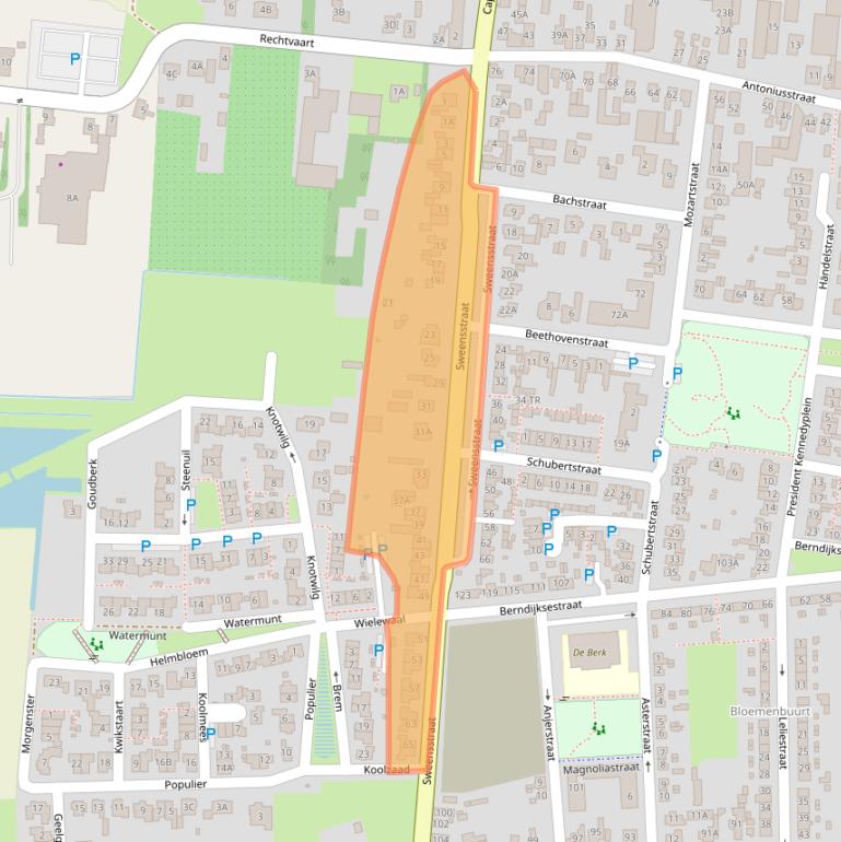 Kaart van postcodegebied 5171BN.