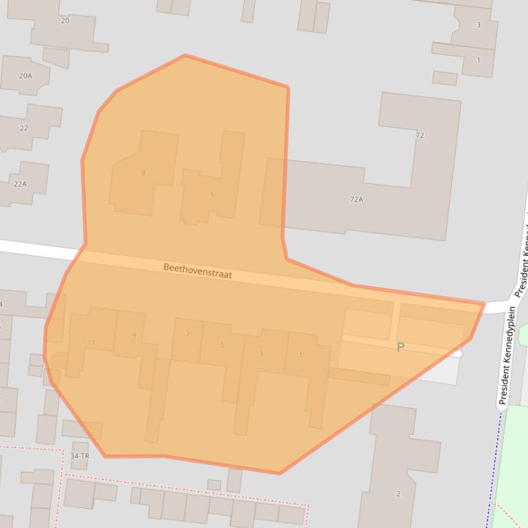 Kaart van postcodegebied 5171BT.