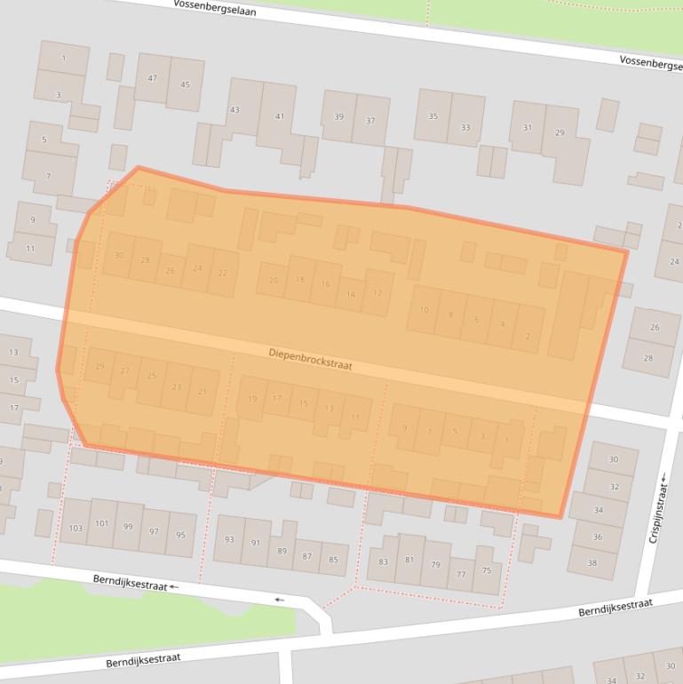 Kaart van postcodegebied 5171BZ.