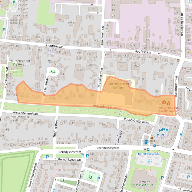 Kaart van postcodegebied 5171CC.