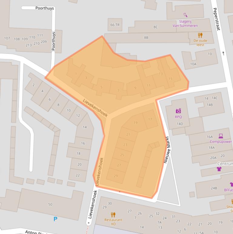 Kaart van postcodegebied 5171CR.