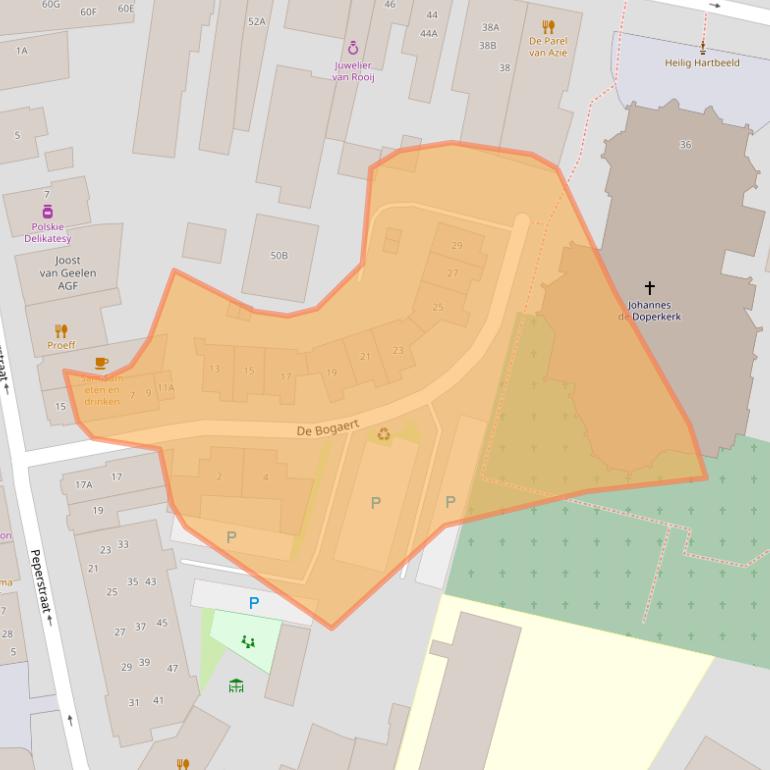 Kaart van postcodegebied 5171CT.