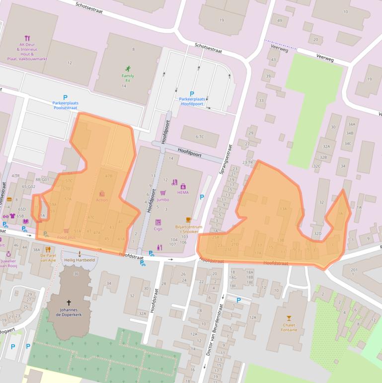 Kaart van postcodegebied 5171DJ.