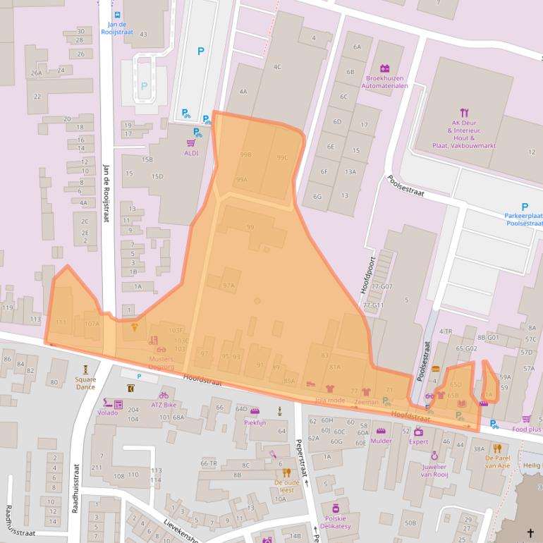 Kaart van postcodegebied 5171DK.