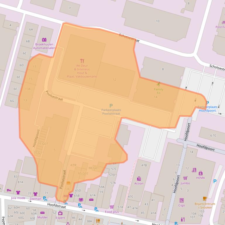 Kaart van postcodegebied 5171DP.