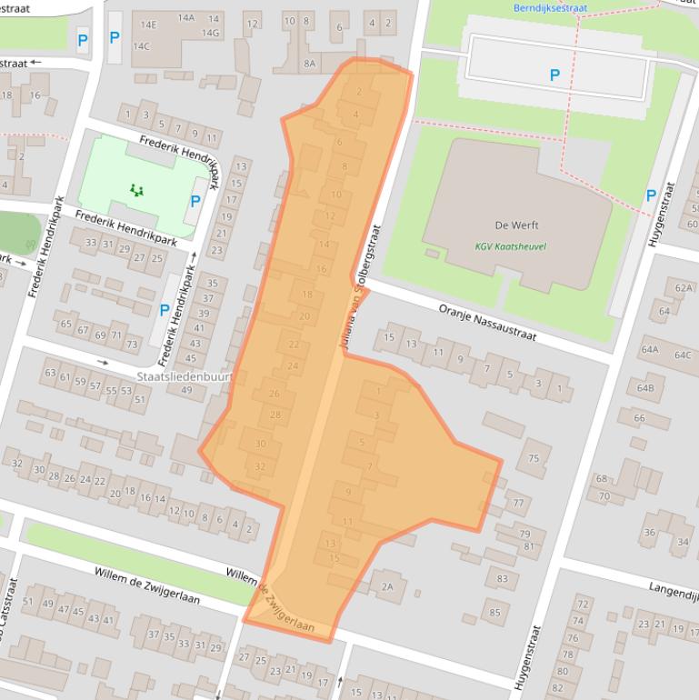 Kaart van postcodegebied 5171EA.