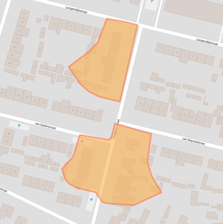 Kaart van postcodegebied 5171EH.