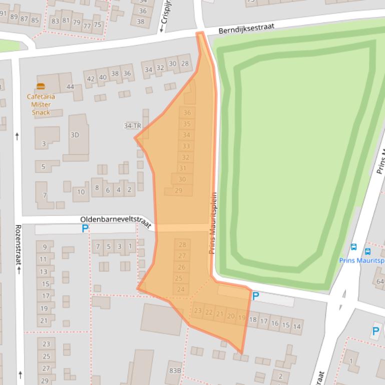 Kaart van postcodegebied 5171EM.