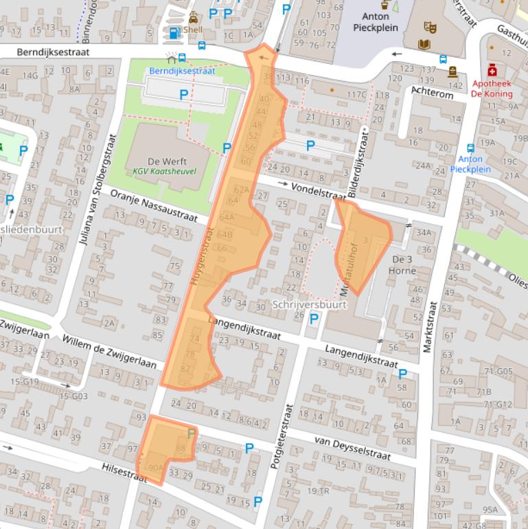 Kaart van postcodegebied 5171ER.