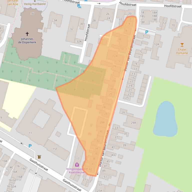 Kaart van postcodegebied 5171GB.