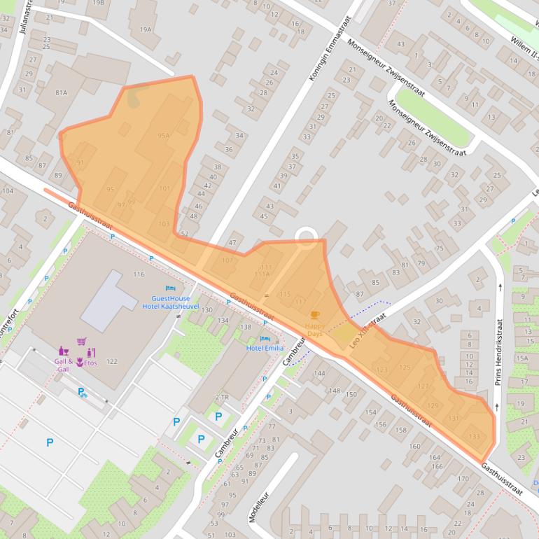 Kaart van postcodegebied 5171GE.