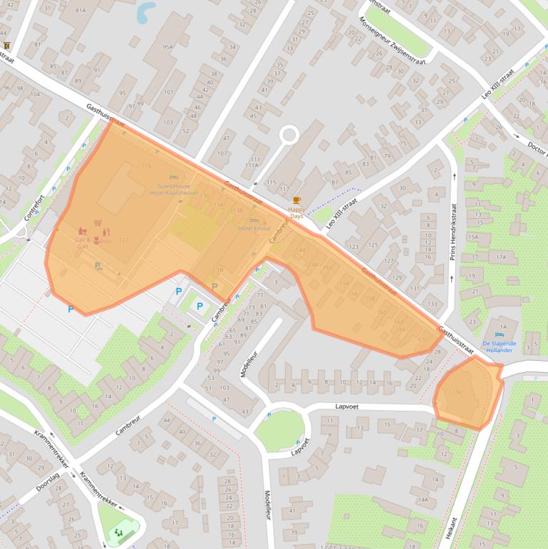 Kaart van postcodegebied 5171GJ.