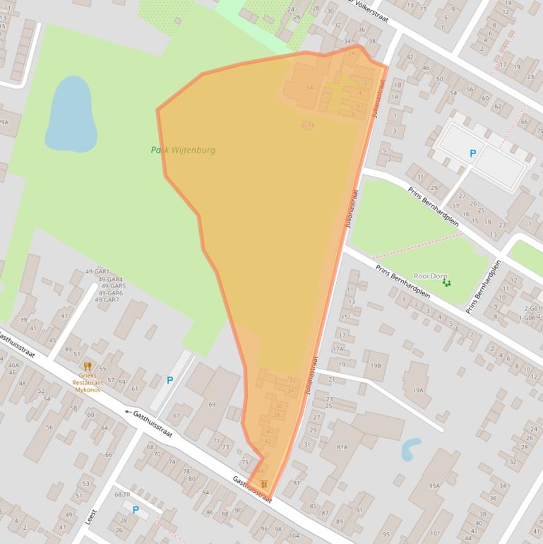 Kaart van postcodegebied 5171GL.