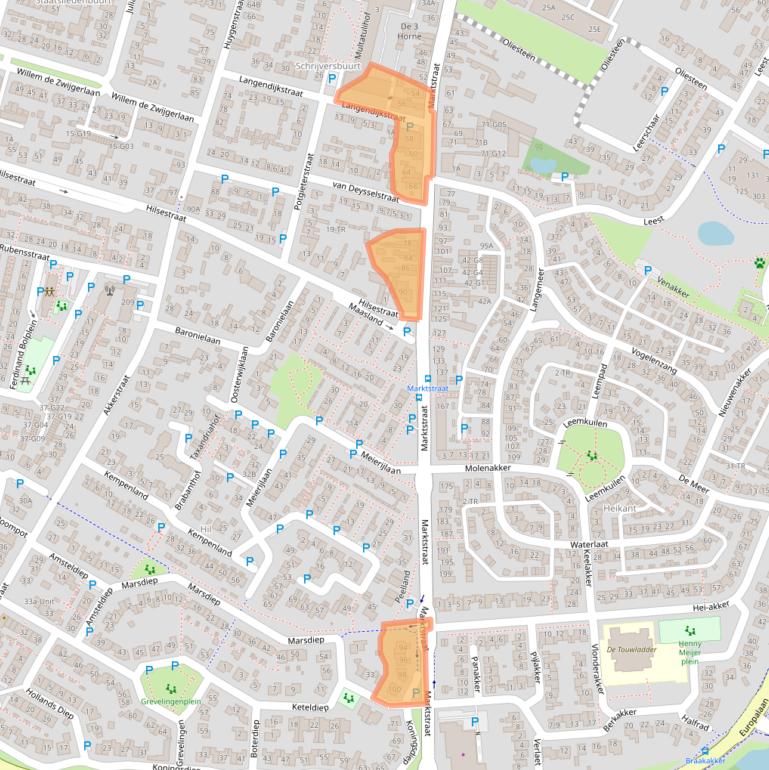 Kaart van postcodegebied 5171GR.