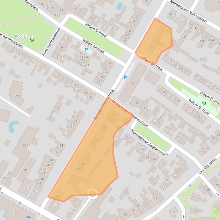 Kaart van postcodegebied 5171GS.