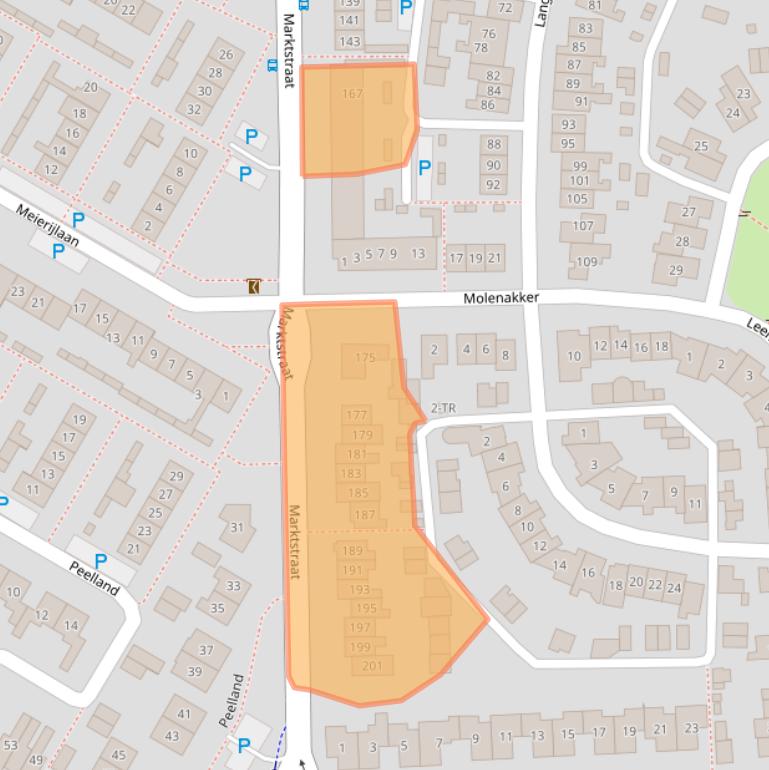 Kaart van postcodegebied 5171GZ.