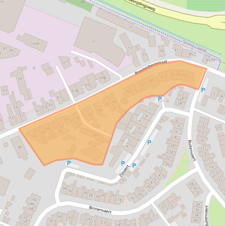 Kaart van postcodegebied 5171JD.