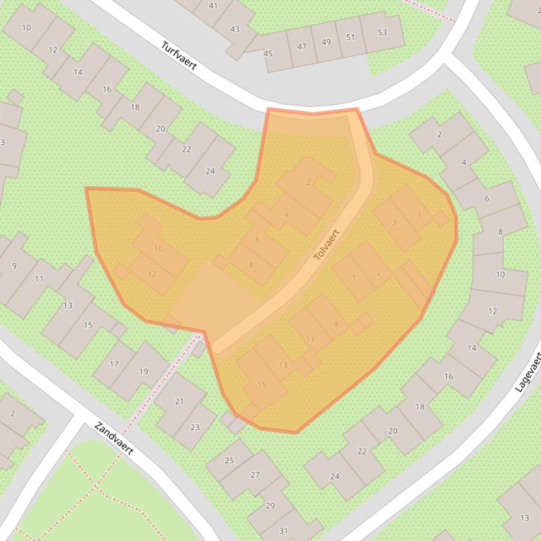 Kaart van postcodegebied 5171LE.