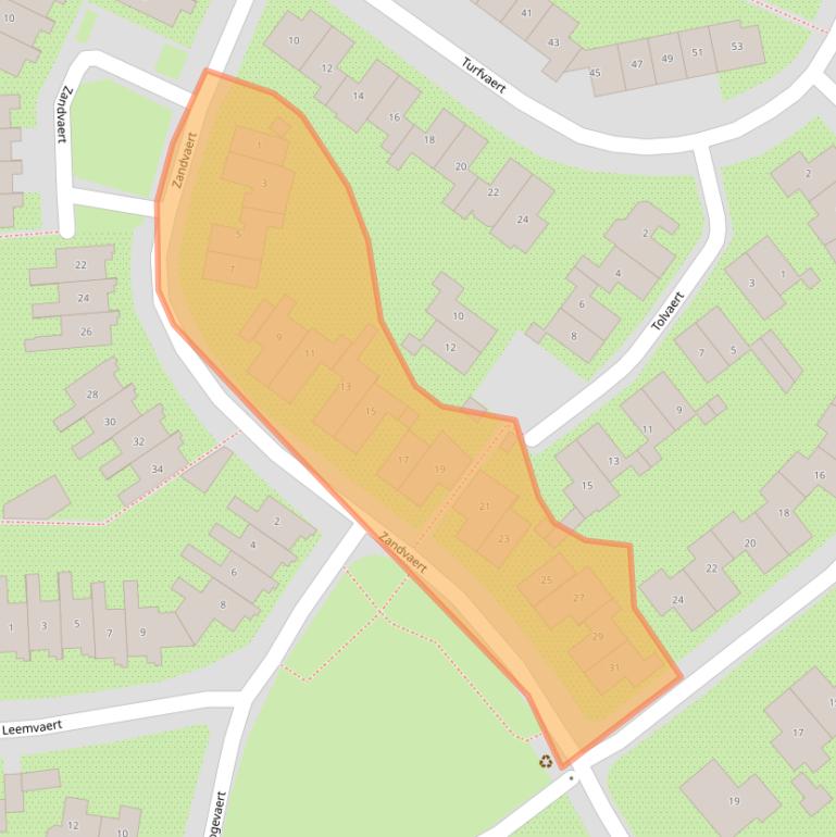 Kaart van postcodegebied 5171LG.